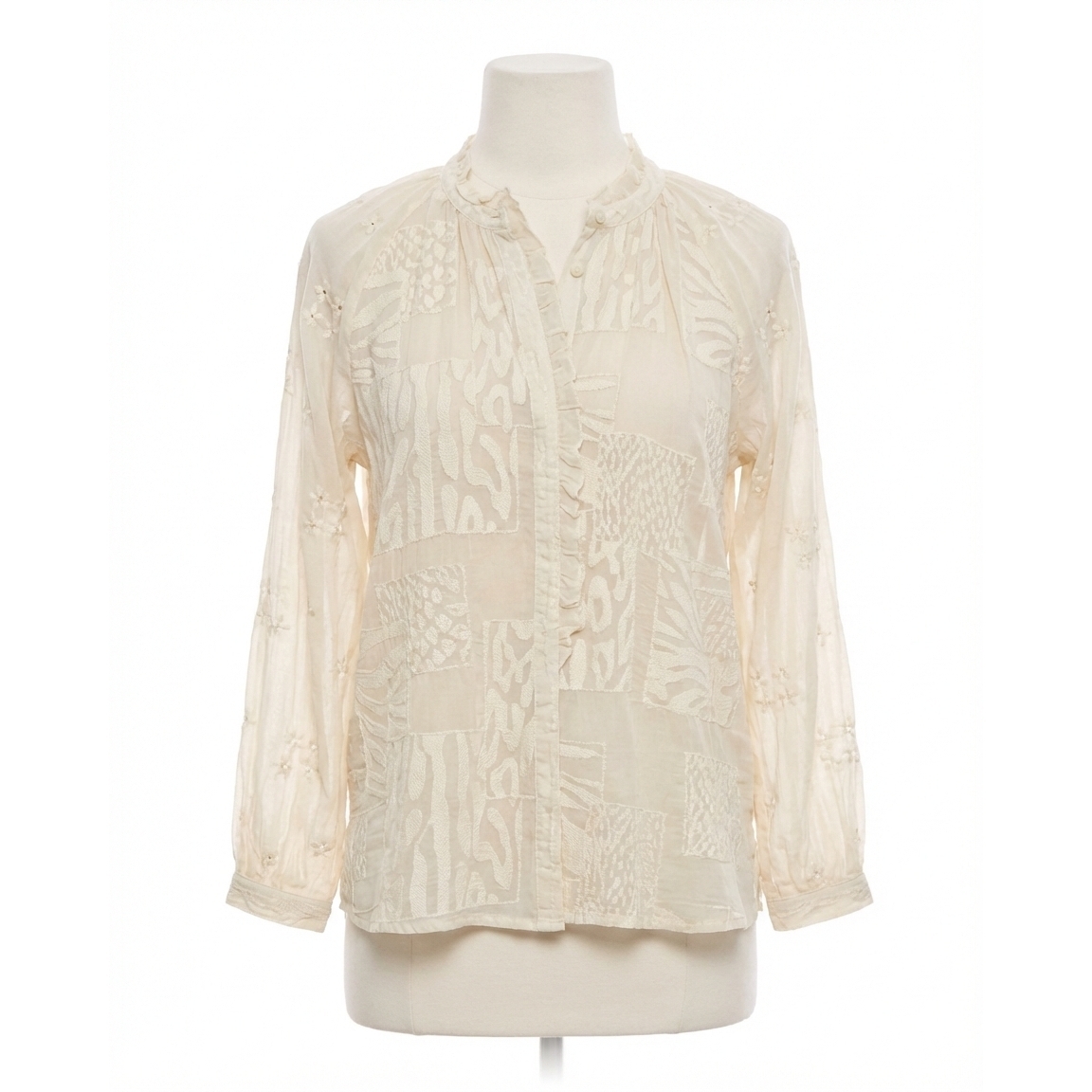 New Johnny Was Molli Jaga Blouse In Shell